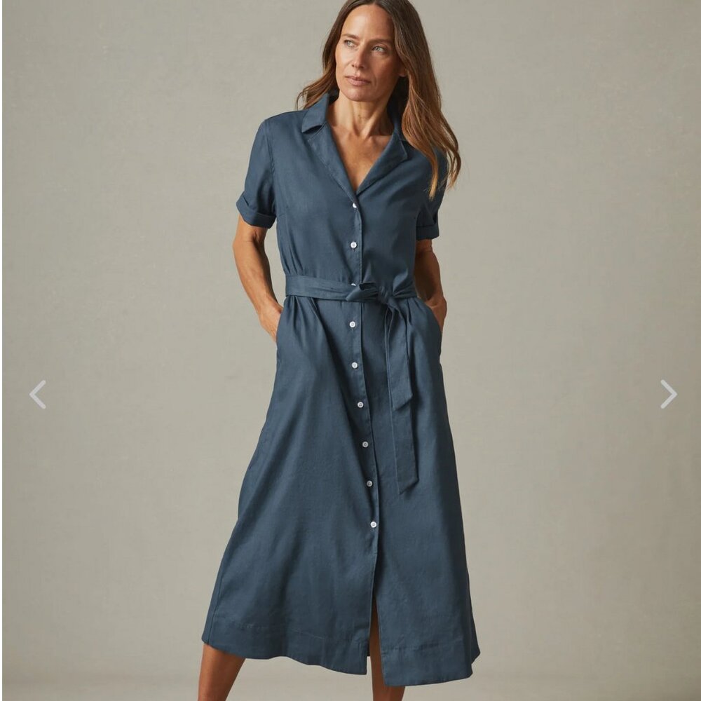 American Giant Utility Dress shirtdress linen